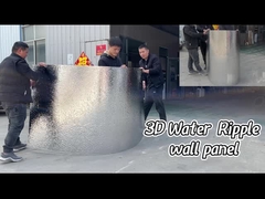 Acqua ondulata 3D Decorativa resistente al fuoco ondulata 3D di legno di plastica di bambù di carbone da parete