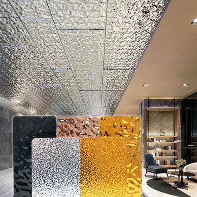 il legno di legno di bambù della fibra di 8mm riveste i pannelli di pannelli senza pittura interni dell'ondulazione dell'acqua 3D della decorazione della parete