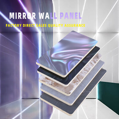 Qualità  Indoor Wall Decoration PVC Mirror Bamboo Fiber Wall Board 2.44m 2.6m 2.8m Fabbrica