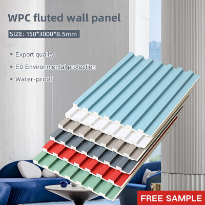 Qualità  8.5mm WPC Fluted Wall Panel Waterproof Fireproof Custom Sizes Fabbrica