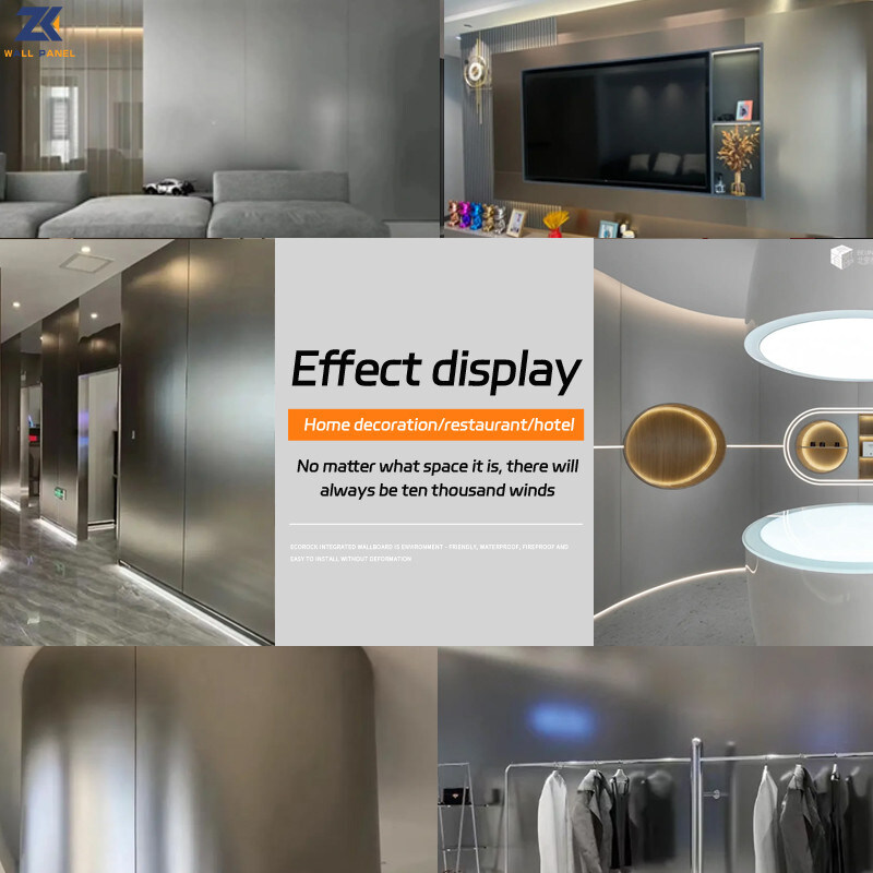 Il legno di metallo impiallaccia i pannelli di parete decorativi ignifugi impermeabili solidi del PVC