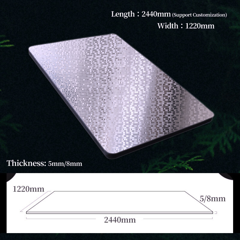 Decorazione muraria in mosaico PET Pannello murario in bambù Fibra di carbone di legno