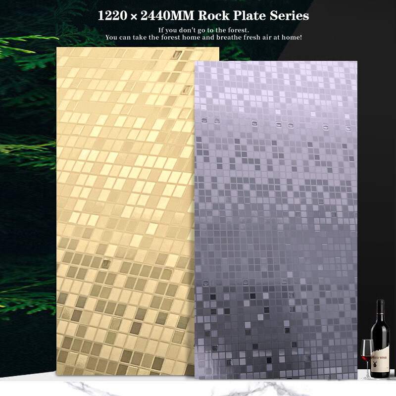 Decorazione muraria in mosaico PET Pannello murario in bambù Fibra di carbone di legno