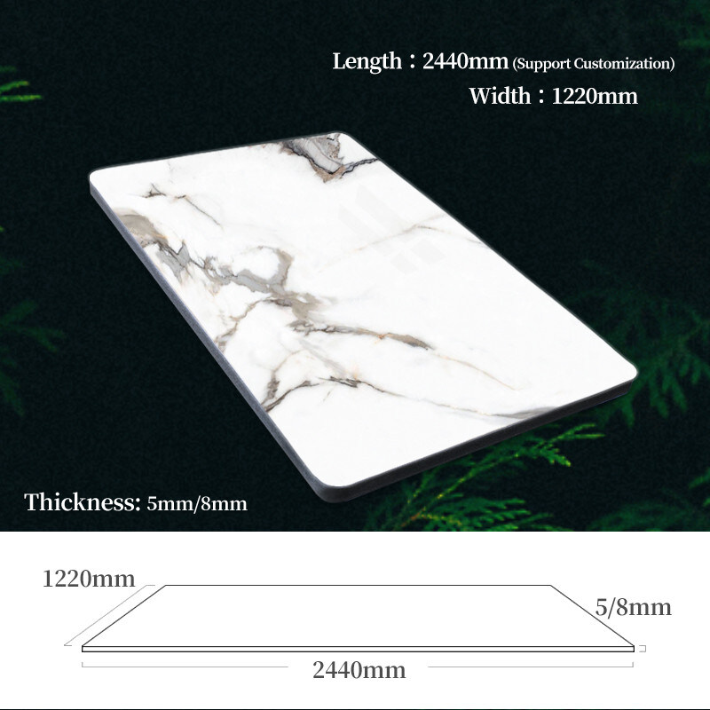 Panelli di marmo di bambù di legno di carbone di legno di veneer Panelli di marmo per pareti decorative interne