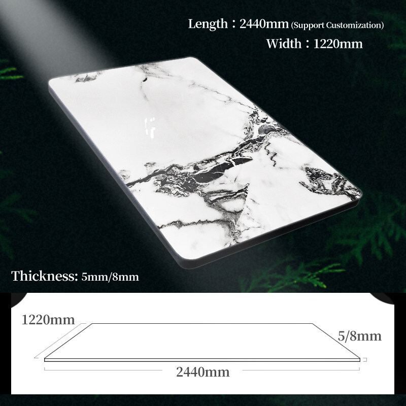 Decorazione d'interni Pannelli murari in marmo Co-estruso Bambù Carbone di legno Finitura