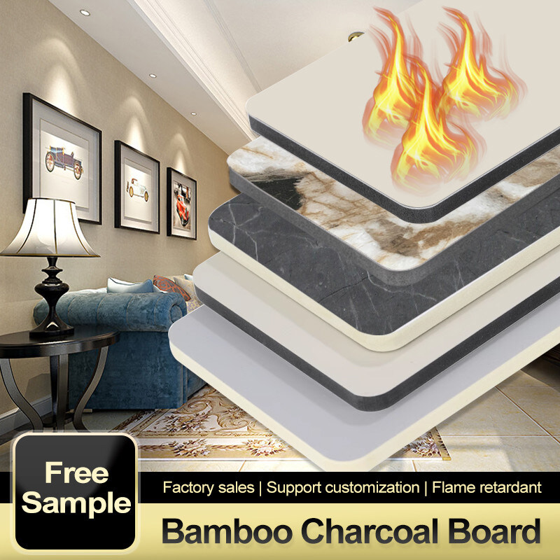 Moderno pannello di lamiera di marmo ad alto lucido Decorazione murale di lusso Tavola di cristallo di bambù