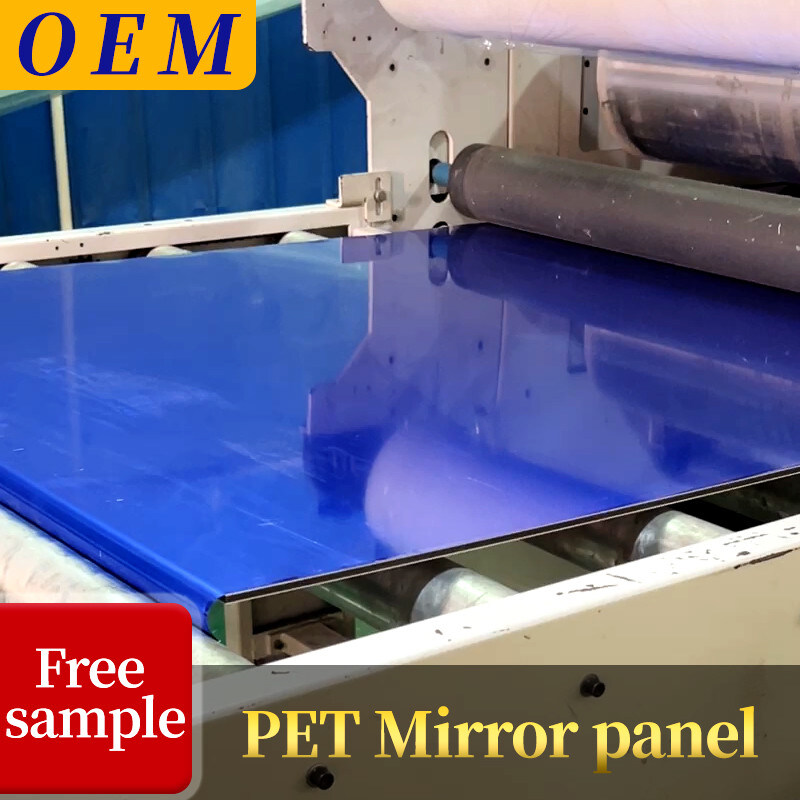 Pannello da parete a specchio impiallacciato in legno di bambù decorativo per animali domestici di lusso leggero dell'hotel