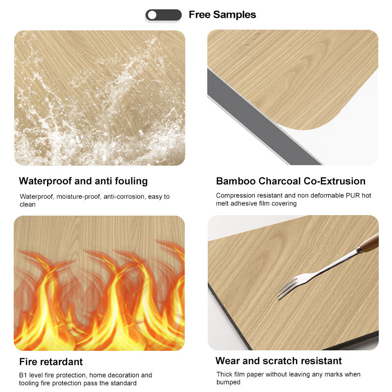 Infissi a prova d'umidità di bambù di carbone di legno per la decorazione moderna di lusso