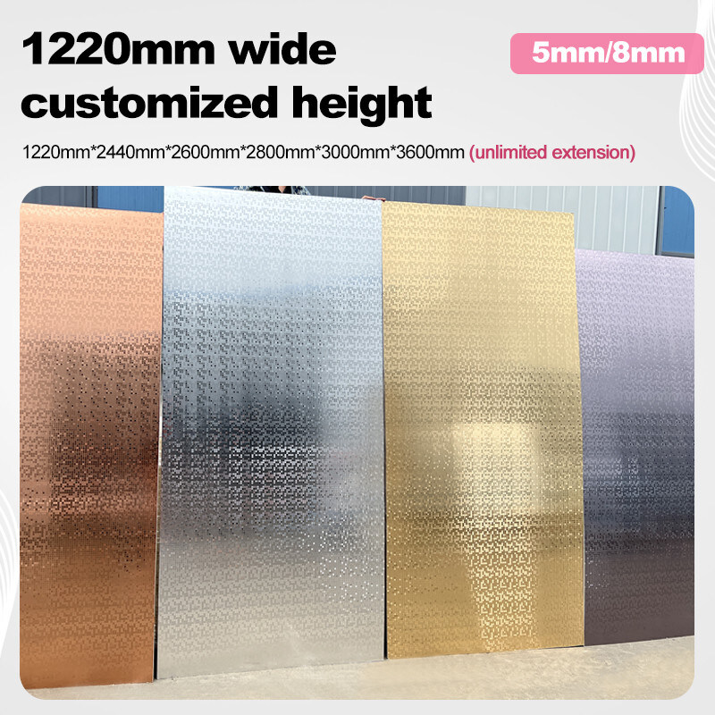 Decorazioni murali per la casa Pannello murario a prova d'umidità in PET metallo mosaico