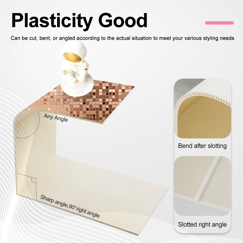 Decorazioni murali per la casa Pannello murario a prova d'umidità in PET metallo mosaico