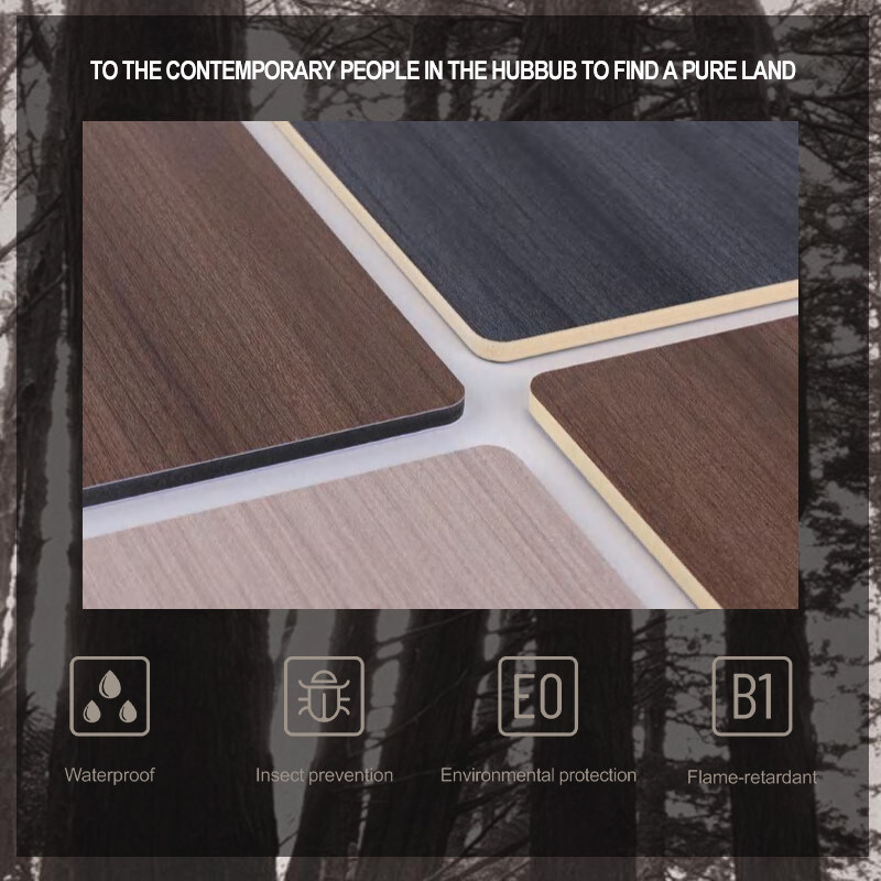 Pannello di parete in PVC da 8 mm, decorativo, ignifugo, rivestimento in legno, fibra di bambù, pannello di parete senza cuciture