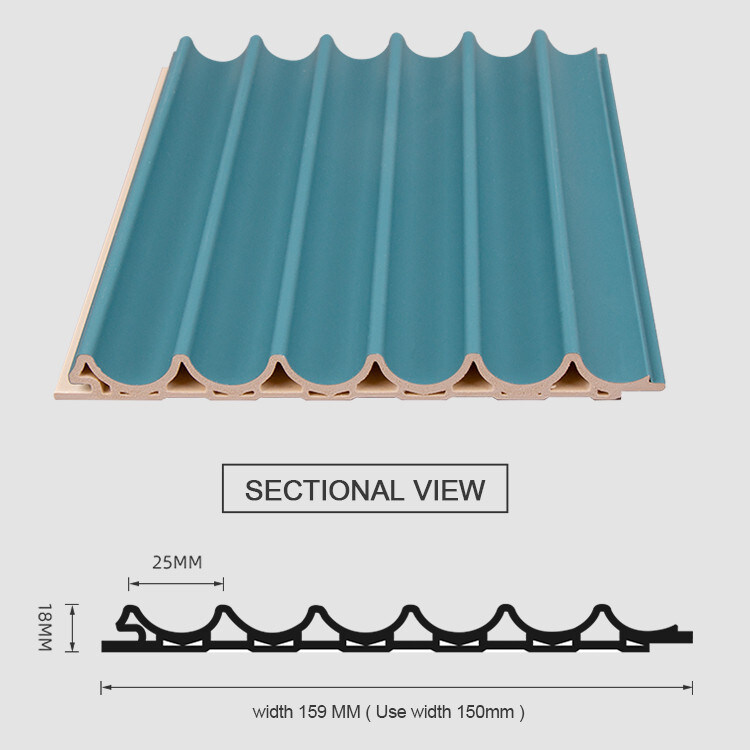 Pannello rotondo 15mm all'aperto della griglia del soffitto di legno decorativo di 3D WPC