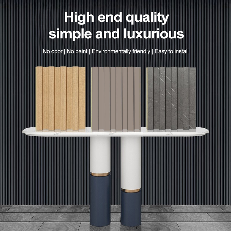 Interni decorativi pannelli da parete in WPC pannello da griglia in legno massello 3D