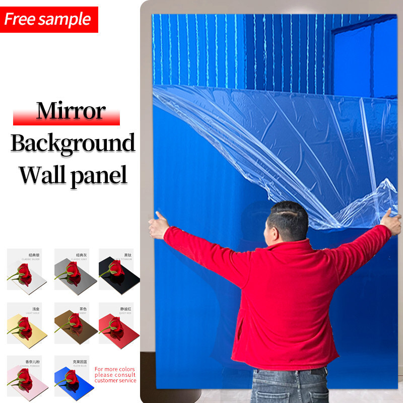 Pannelli di parete di legno di bambù decorativi interni dello specchio del foglio per impiallacciatura 1220*2440mm