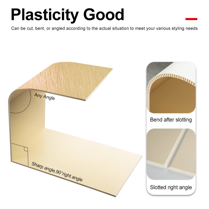 PVC Decorazione Bambù Carbone di legno Tavola da parete metallica di alta densità Pannelli da parete interni