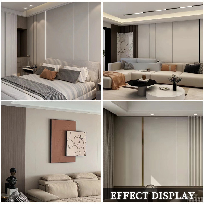 Pannelli decorativi dell'isolamento della parete di interior design di tatto della pelle del PVC di larghezza 1.22m