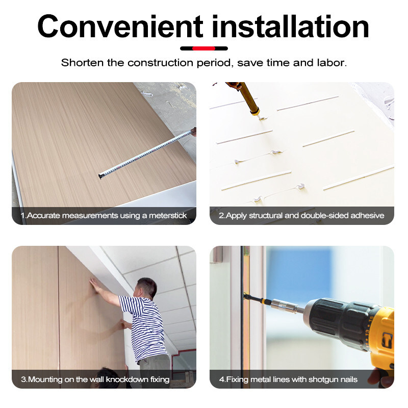 Moderno Attraente 5MM Alto Gloss Parete pannello di marmo per interni PVC lamiera di marmo