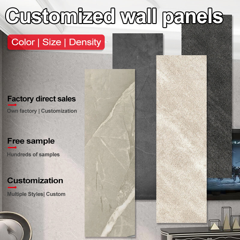 5mm / 8mm Interni Decorativo PVC Marmo Foglio Bambù Carbone di Parete