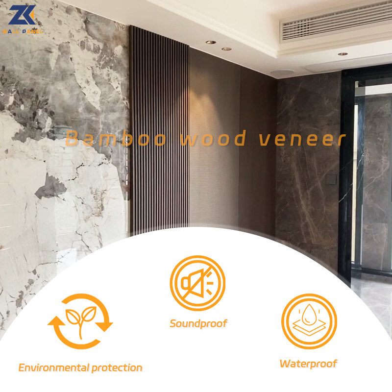 Carbone di bambù di marmo libero del pannello di parete della decorazione interna della formaldeide amichevole di Eco