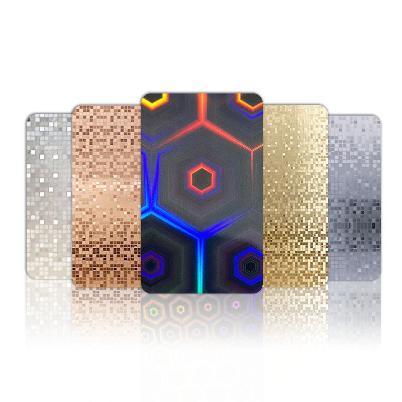 Pvc Board Laser& Mosaic Serie Bambù Carbone di legno Veneer Interni Decorazione pannello murario