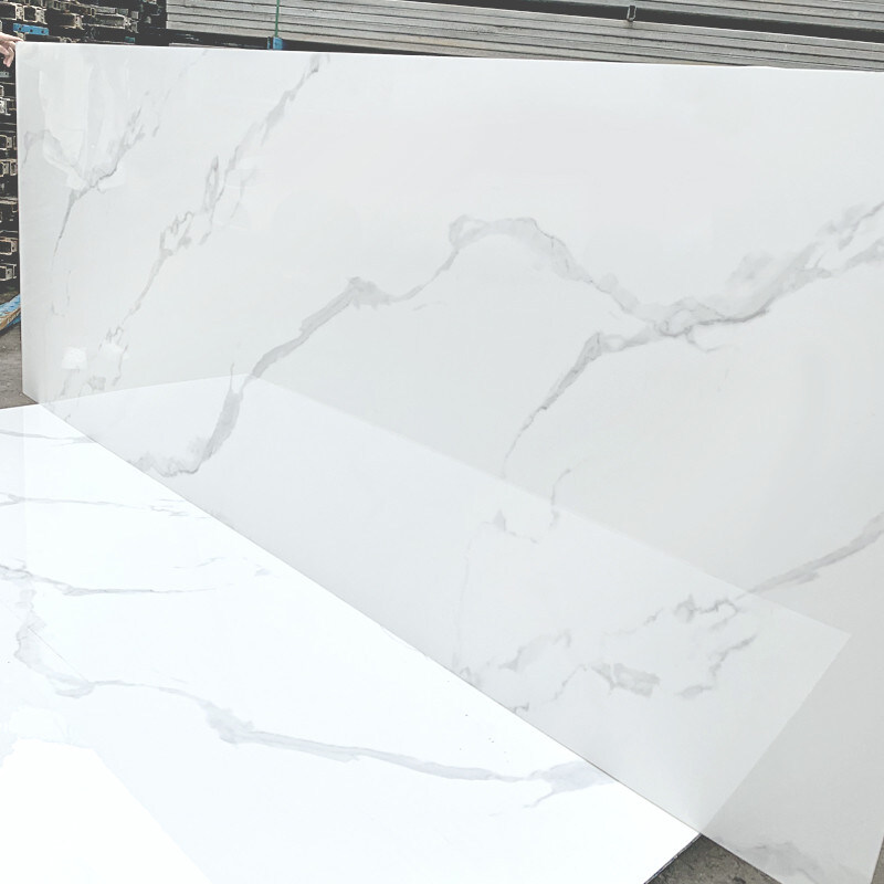 Fogli di marmo PET a prova di umidità Bambù Carbone di legno Veneer PVC Parete decorativo