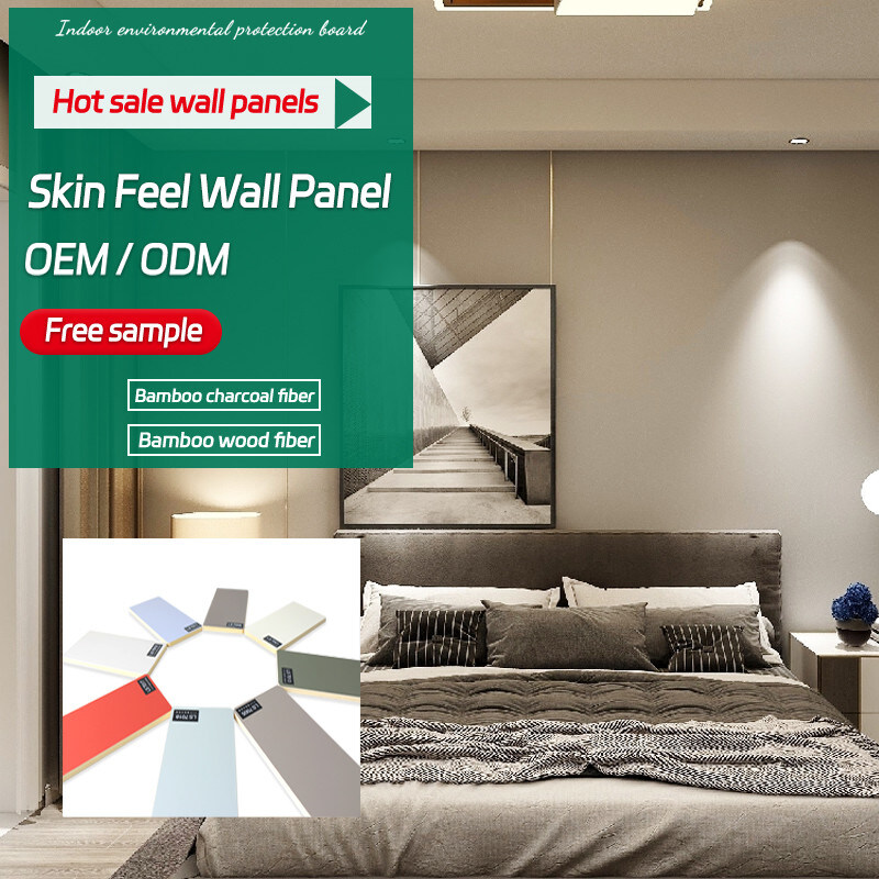 Il pannello di parete di legno di bambù della fibra della decorazione interna da 8 millimetri rende incombustibile l'impiallacciatura di legno ritenente della pelle