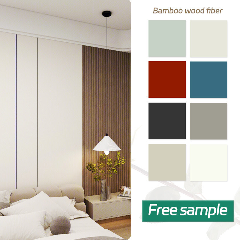 Il pannello di parete di legno di bambù della fibra della decorazione interna da 8 millimetri rende incombustibile l'impiallacciatura di legno ritenente della pelle