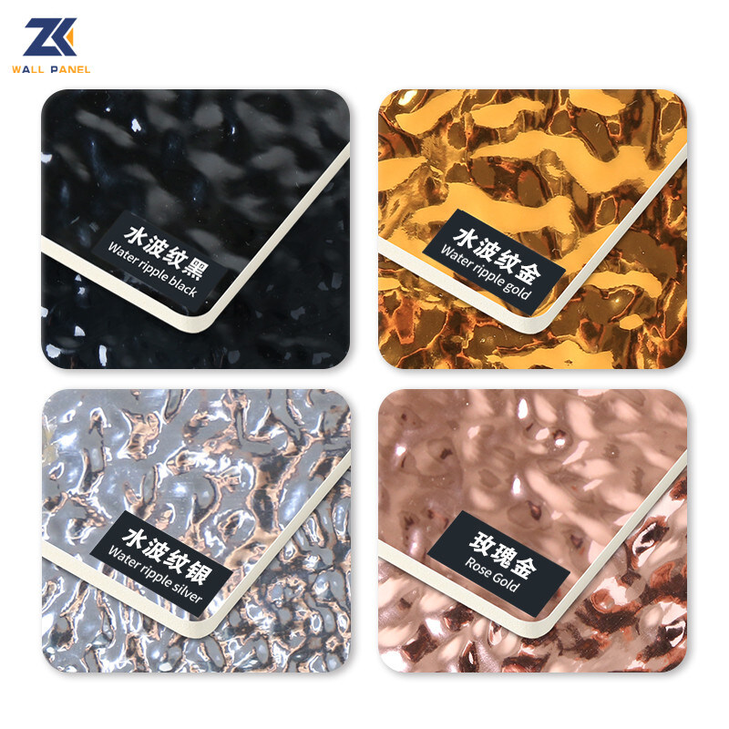 Pannelli di parete di bambù di plastica di legno a prova di fuoco decorativi del carbone dell'ondulazione 3D dell'acqua