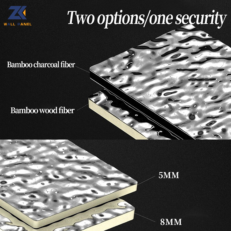 Il legno dell'ondulazione dell'acqua dell'ANIMALE DOMESTICO 3D impiallaccia il pannello di parete di legno del carbone di bambù ad alta densità di 8mm