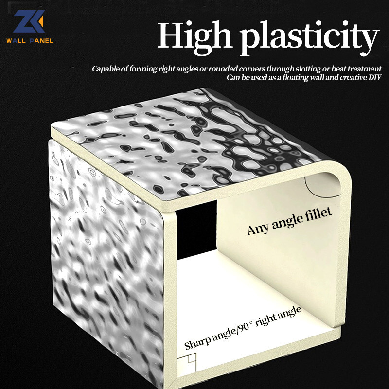 Il legno dell'ondulazione dell'acqua dell'ANIMALE DOMESTICO 3D impiallaccia il pannello di parete di legno del carbone di bambù ad alta densità di 8mm