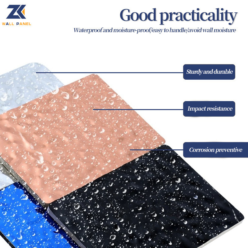 Il legno dell'ondulazione dell'acqua dell'ANIMALE DOMESTICO 3D impiallaccia il pannello di parete di legno del carbone di bambù ad alta densità di 8mm