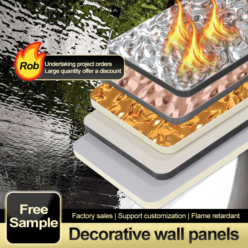 Pannelli murari decorativi impermeabili Modello onde d'acqua Bambù Carbone di legno Pannelli di rivestimento