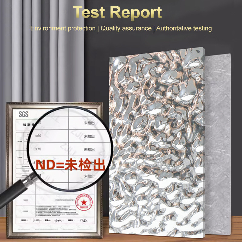 Pannelli murari decorativi impermeabili Modello onde d'acqua Bambù Carbone di legno Pannelli di rivestimento