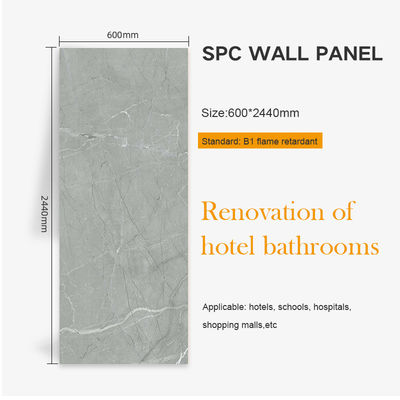 Alto resistenza impermeabile SPC pannelli di parete piastrelle di lusso moderno marmo finitura pietra materiale composito di plastica