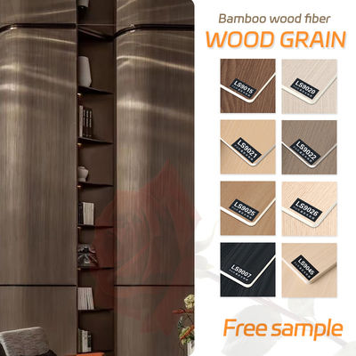 Il legno solido del grano di legno di larghezza della decorazione interna 1.22m impiallaccia il pannello di parete del PVC
