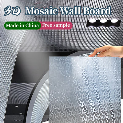 Nuovi prodotti Interni Decorativi Pannelli murali in metallo Mosaico Bambù Carbone di legno Pannelli di rivestimento