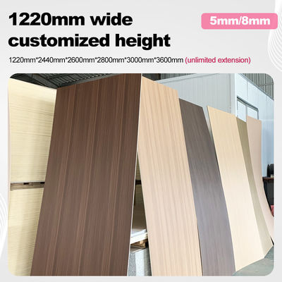 Pannello di parete in PVC da 8 mm, decorativo, ignifugo, rivestimento in legno, fibra di bambù, pannello di parete senza cuciture