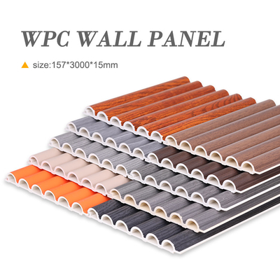 Pannello di parete di legno curvo a prova d'umidità rispettoso dell'ambiente del pannello 15mm di WPC