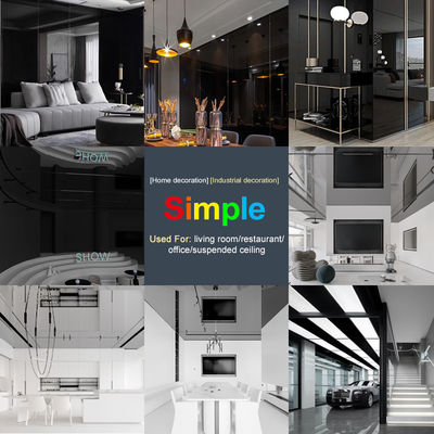 Ambientale Interni Bambù Carbone di legna Specchiatura Pannelli murali PVC Specchiatura Legno Rivestimento