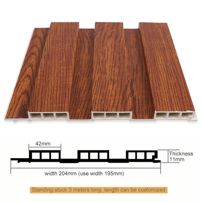 Il pannello di legno amichevole del ODM Eco WPC dell'OEM ha scanalato in resistente di umidità