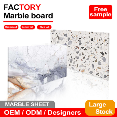Ambientale Bambù Carbone di legno Veneer interno PET Marmo pannello murario