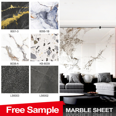 Ambientale Bambù Carbone di legno Veneer interno PET Marmo pannello murario