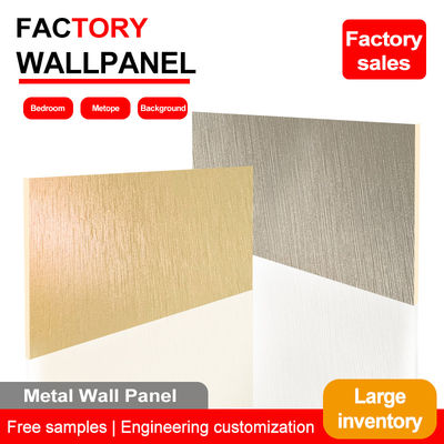 PVC Decorazione Bambù Carbone di legno Tavola da parete metallica di alta densità Pannelli da parete interni