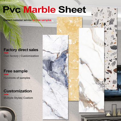 Decorazione mboo Veneer di legno di carbone Moderno di lusso PVC lamiera di marmo
