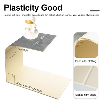 Decorazione mboo Veneer di legno di carbone Moderno di lusso PVC lamiera di marmo