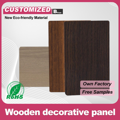Legno di bambù Carbone di legno Veneer Legno di grano Legno di legno Carbone di legno pannello di parete in PVC impermeabile