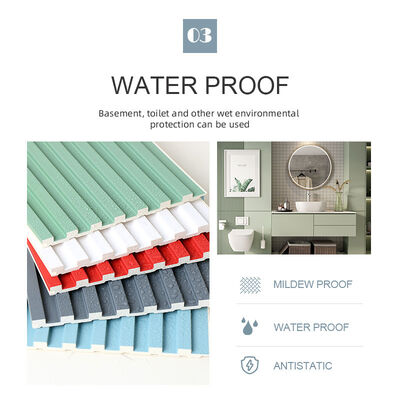 la griglia di plastica di legno WPC di 8.5mm ha scanalato nel pannello di parete nessuna pittura impermeabile