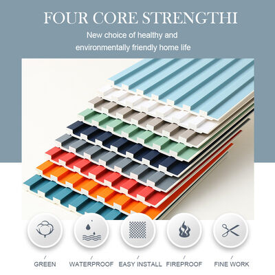 la griglia di plastica di legno WPC di 8.5mm ha scanalato nel pannello di parete nessuna pittura impermeabile