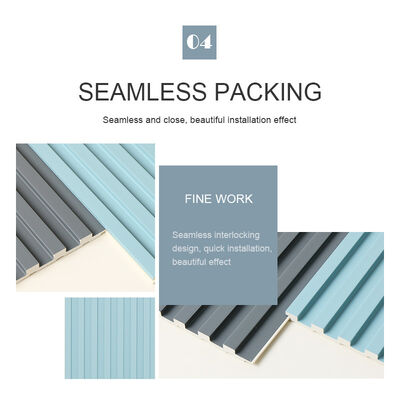 la griglia di plastica di legno WPC di 8.5mm ha scanalato nel pannello di parete nessuna pittura impermeabile