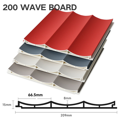 il rivestimento composito di plastica di legno WPC della parete di 15mm ha scanalato nel pannello di Wave